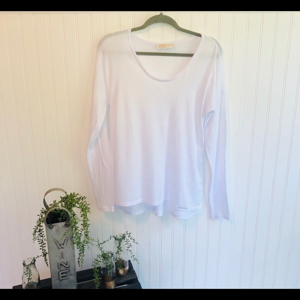 Michael Kors White Long Sleeve Shirt EUC